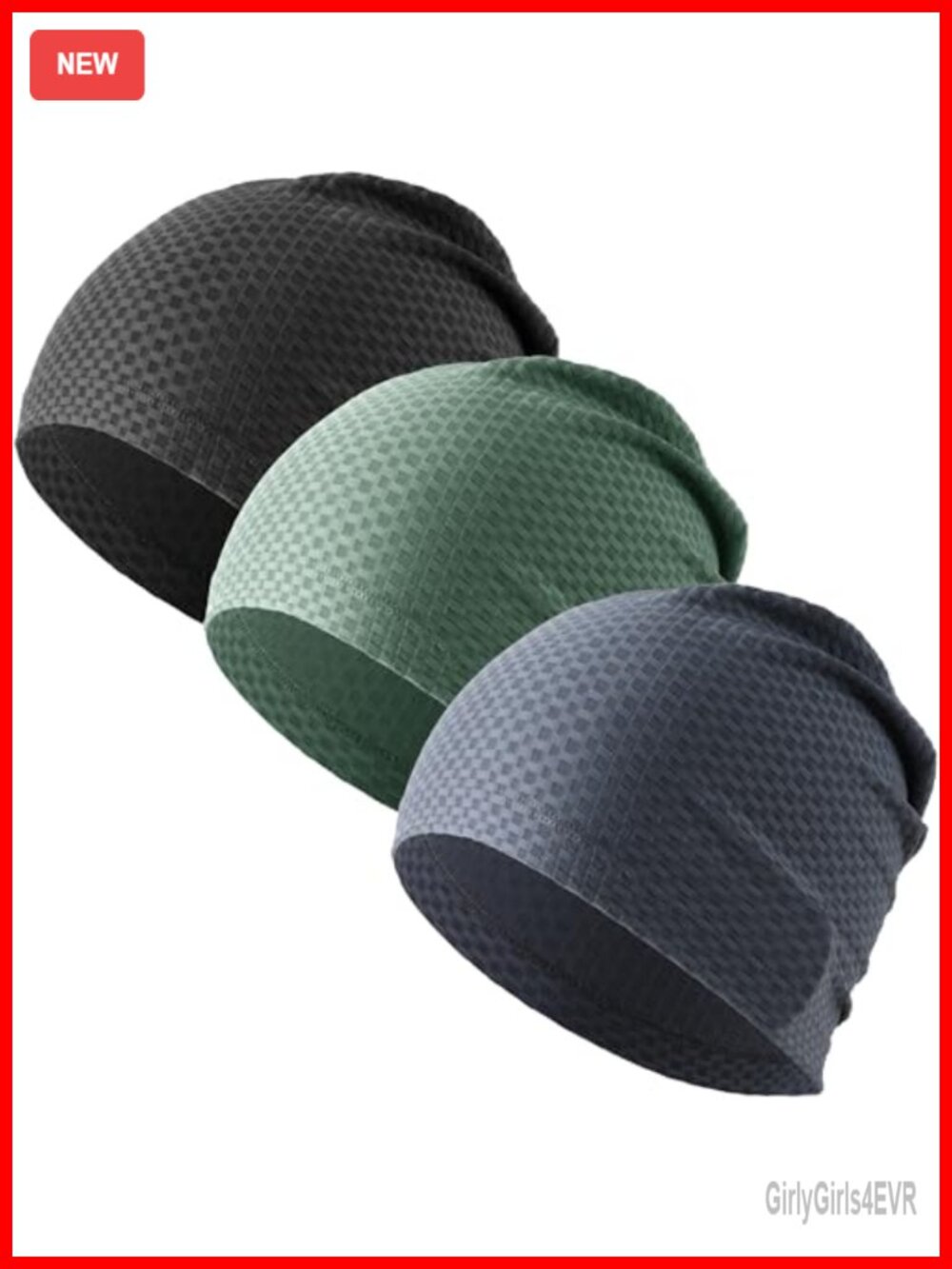 3-Pack Lightweight Cooling Skull Cap for Men Women